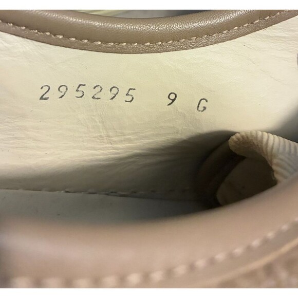 Gucci Men’s Leather Sneakers 295295 Tan Khaki Shoes US 9 EU 43 Made in Italy - Picture 6 of 8